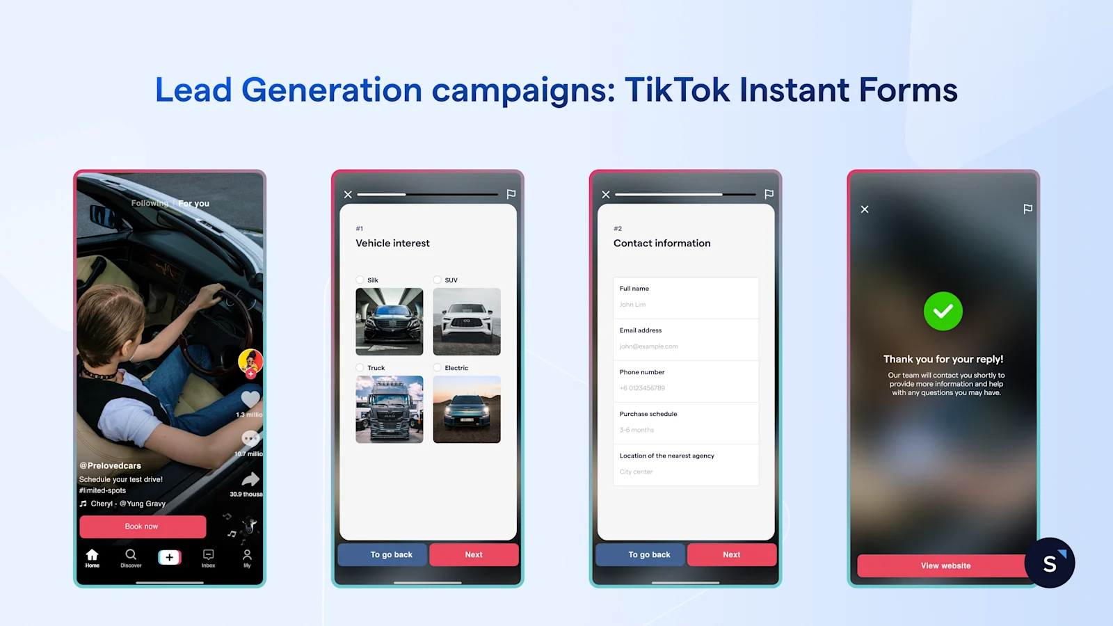 Lead Generation campaigns TikTok Instant Forms