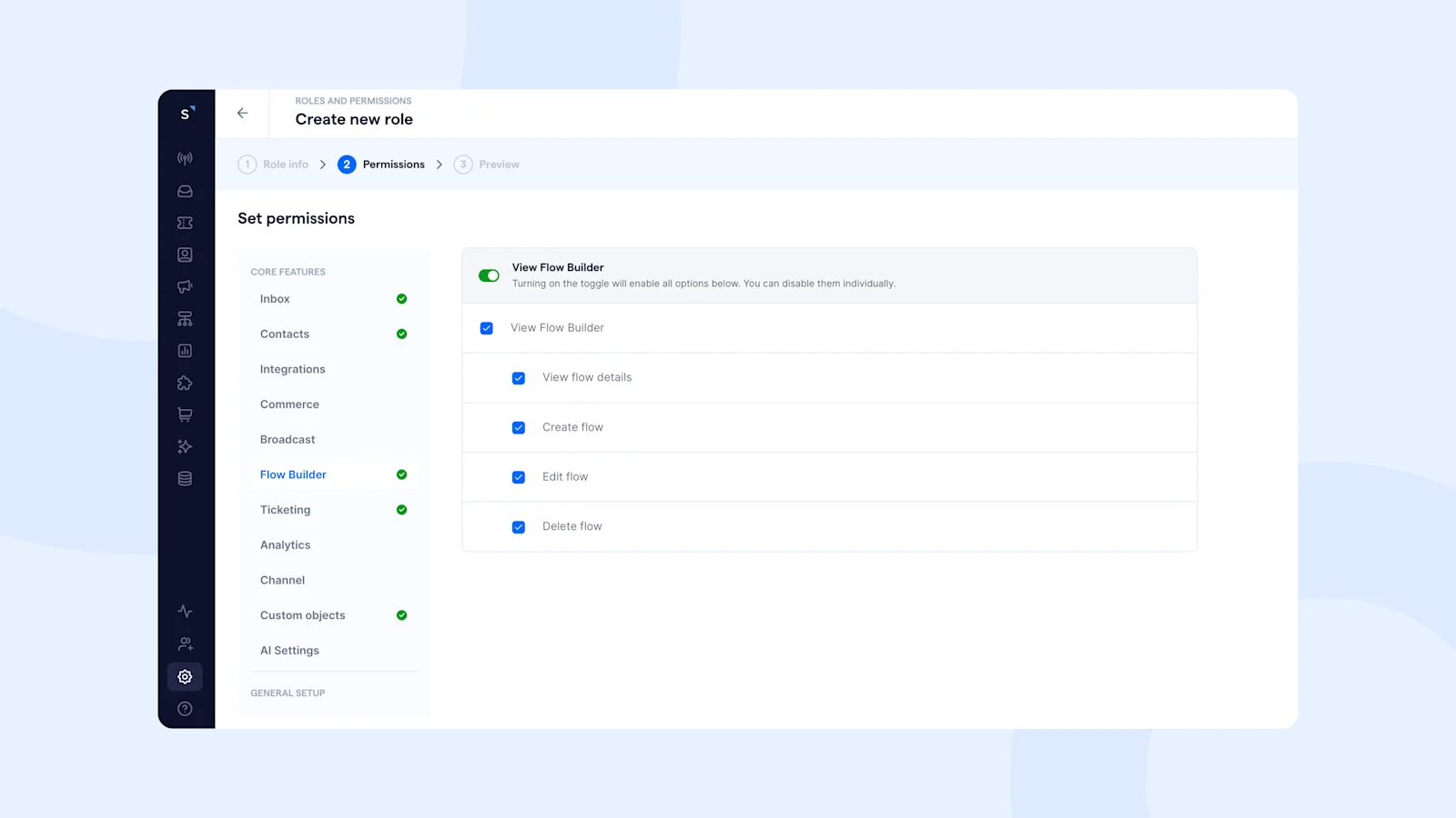 rbac feature-specific control