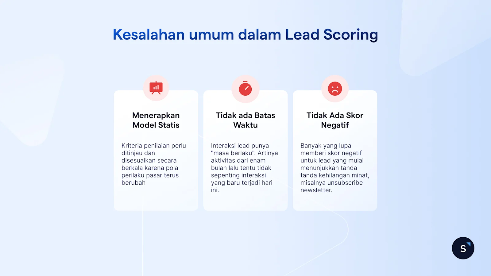 Ilustrasi gambar Kesalahan umum dalam Lead Scoring