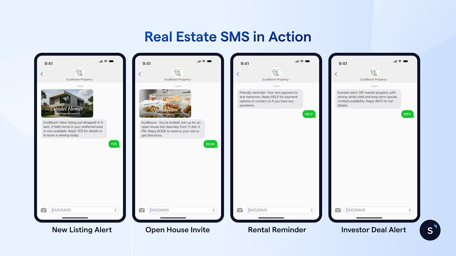 real estate use case for sms channel