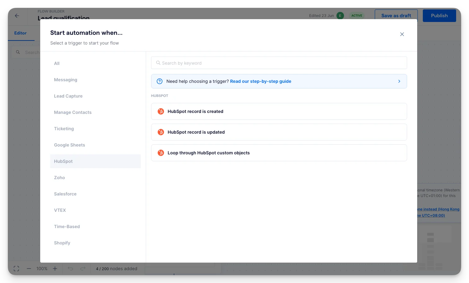 hubspot trigger