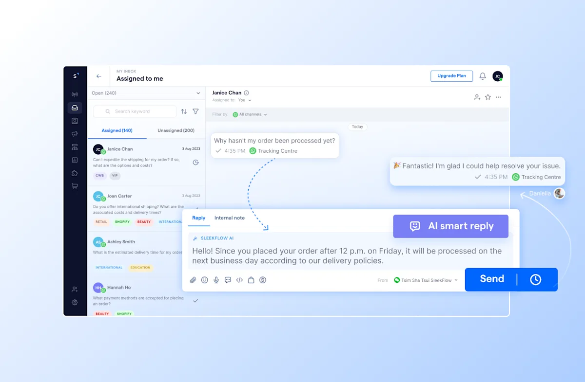 AI knowledge base for smart, AI-generated responses