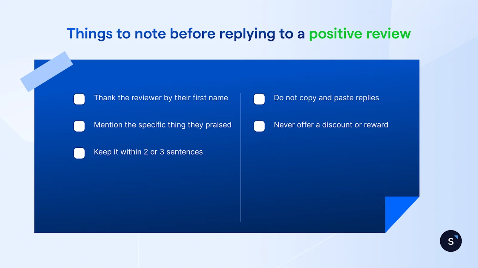 5 things to note before replying to a positive google review