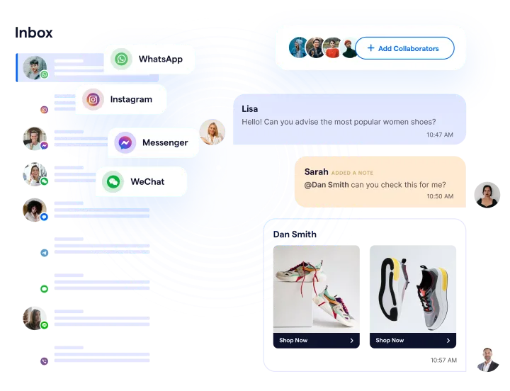 shared inbox multi agent chat