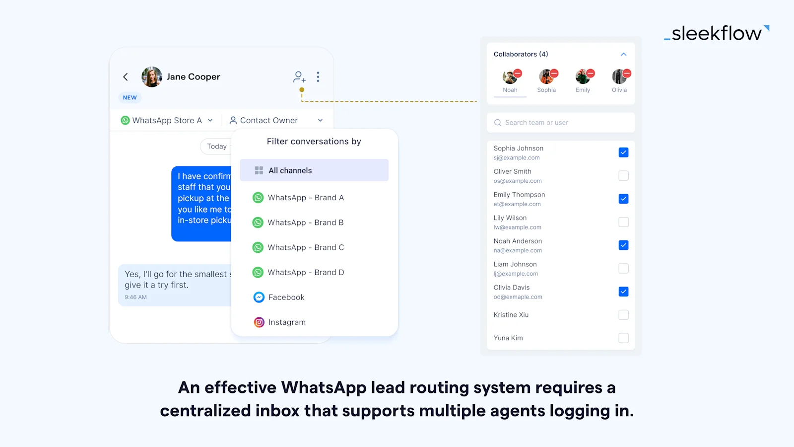 WhatsApp chat routing