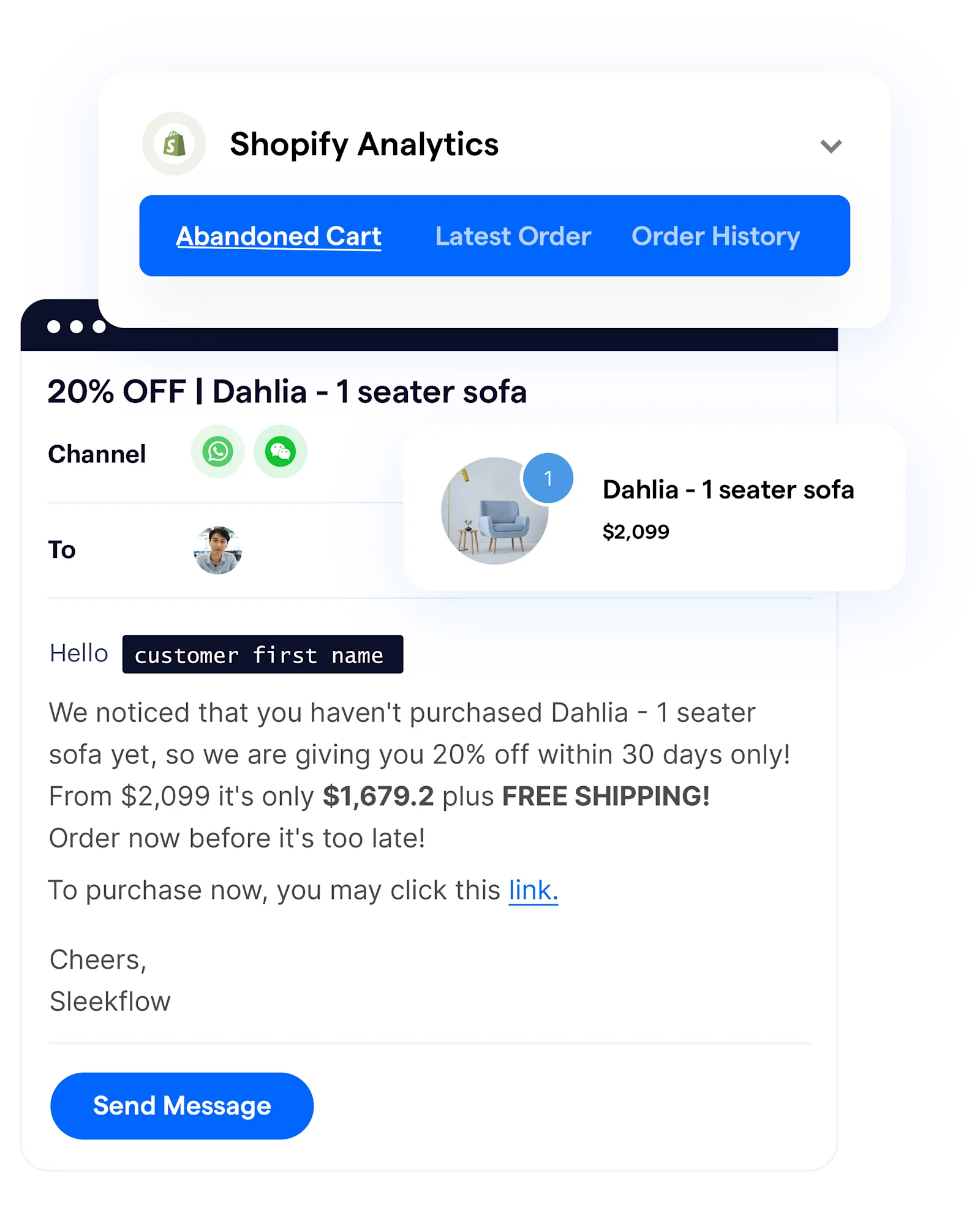 SleekFlow's customer service automated responses