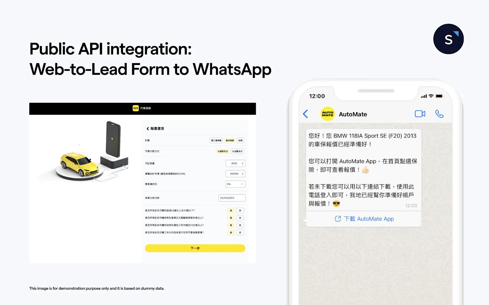 Web-to-Lead Form to WhatsApp AutoMate