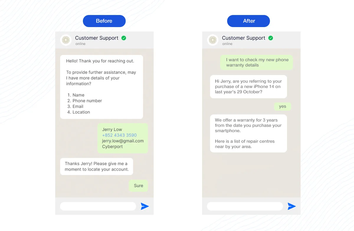 Premium WhatsApp customer support with Salesforce sync