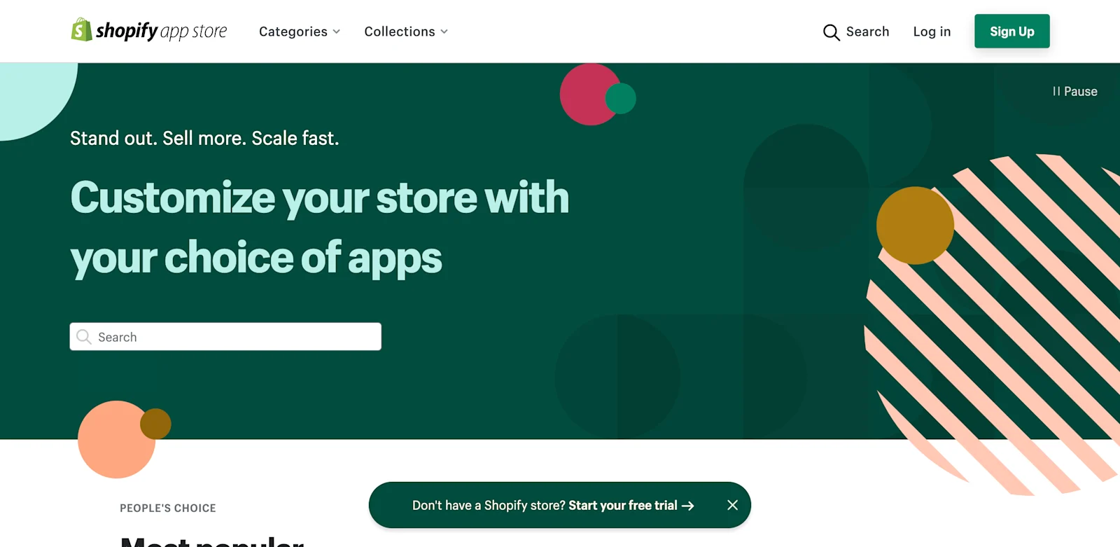 Shopify app store