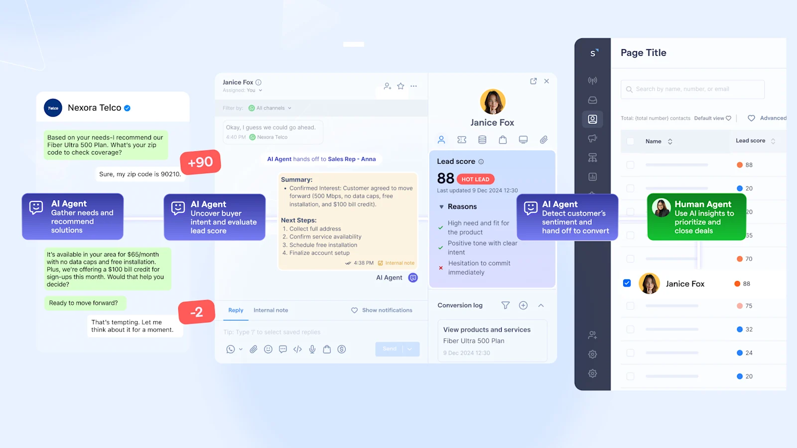 Screenshot of SleekFlow AI Agent