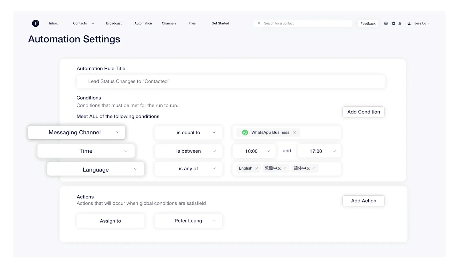 Automate WhatsApp messages on SleekFlow