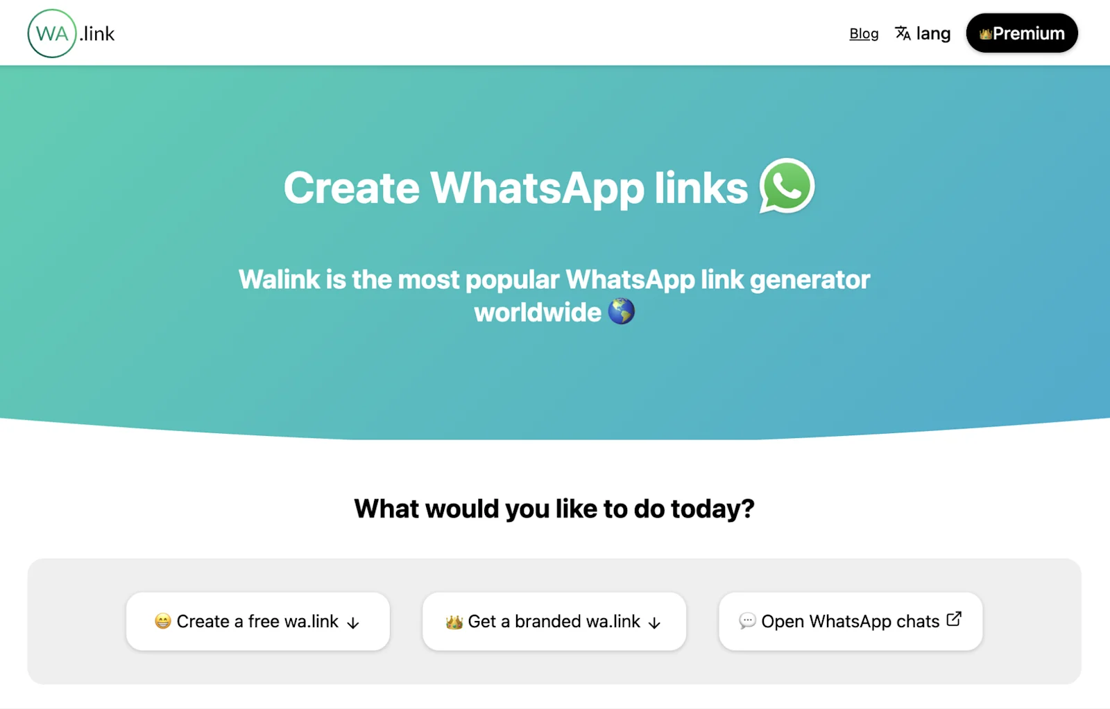 whatsapp link generator by wa.link