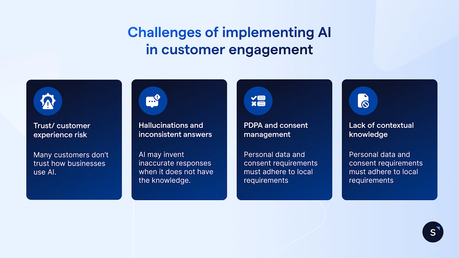 Challenges of implementing AI for customer engagement
