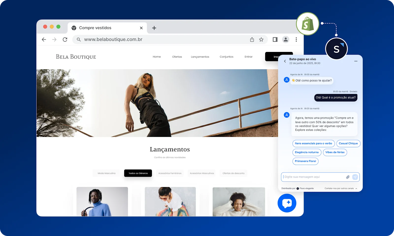 PT BR integração Shopify