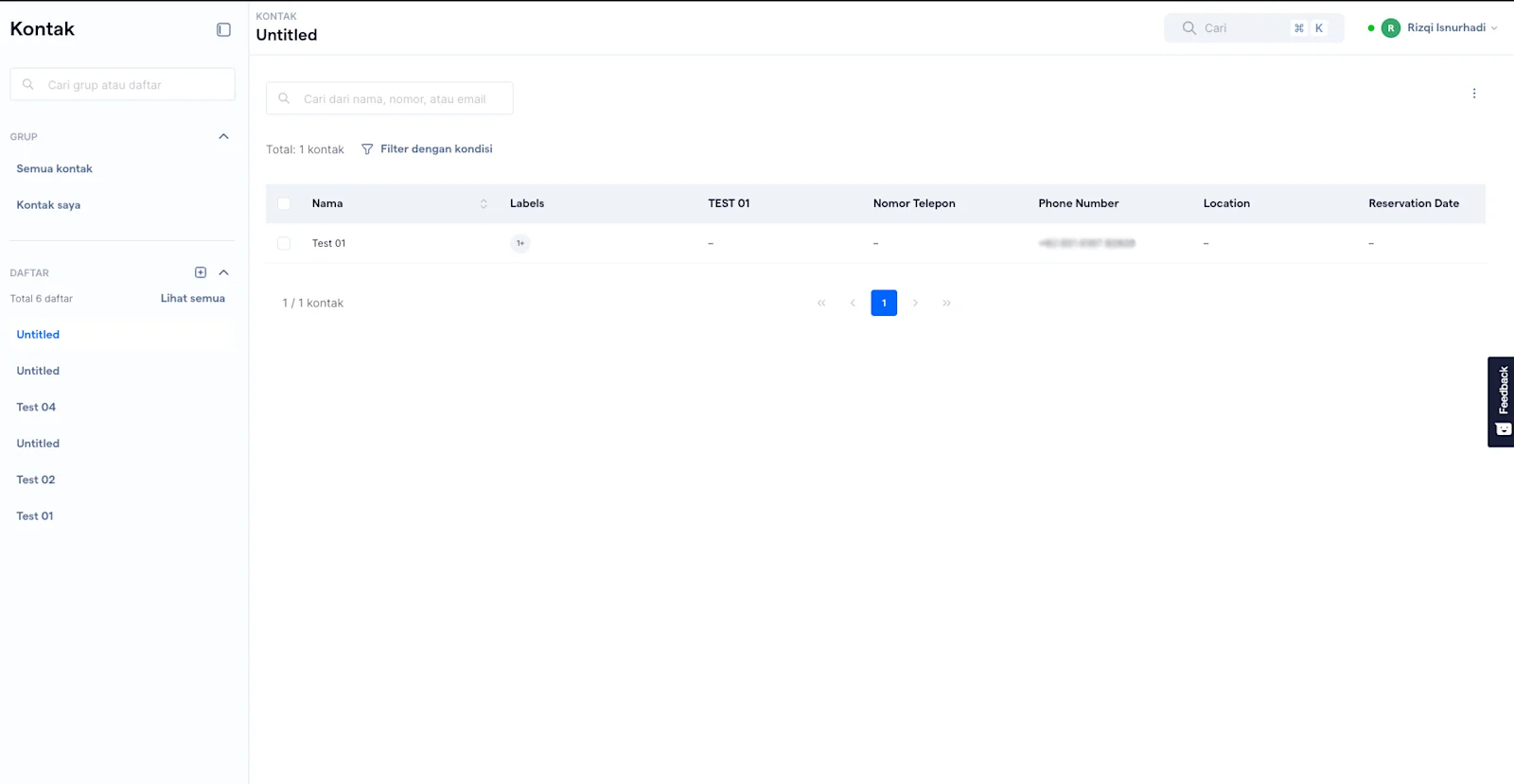 Pilih kontak untuk Anda masukkan ke dalam daftar broadcast