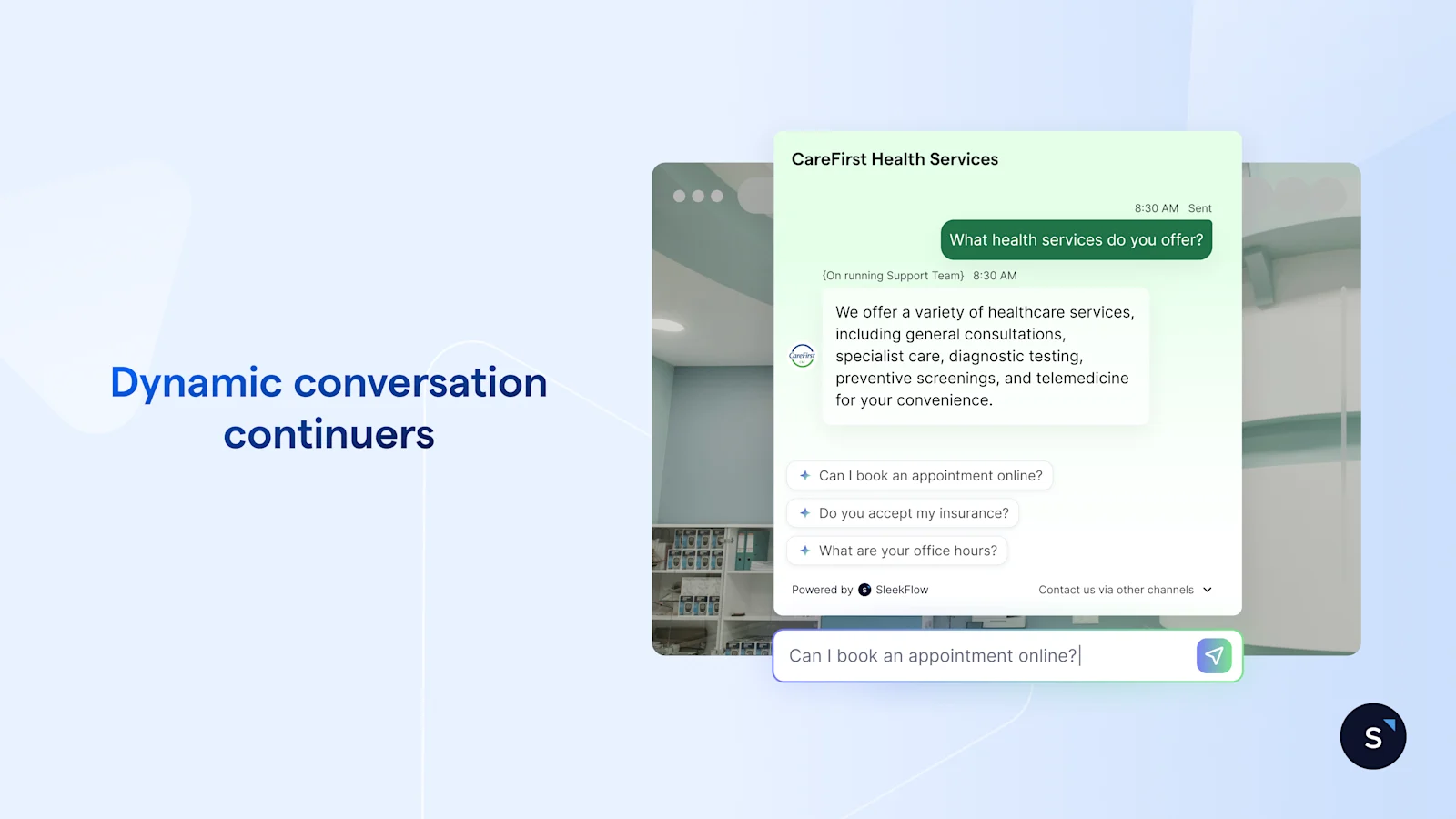 ai growth widget ai suggested conversation continuer