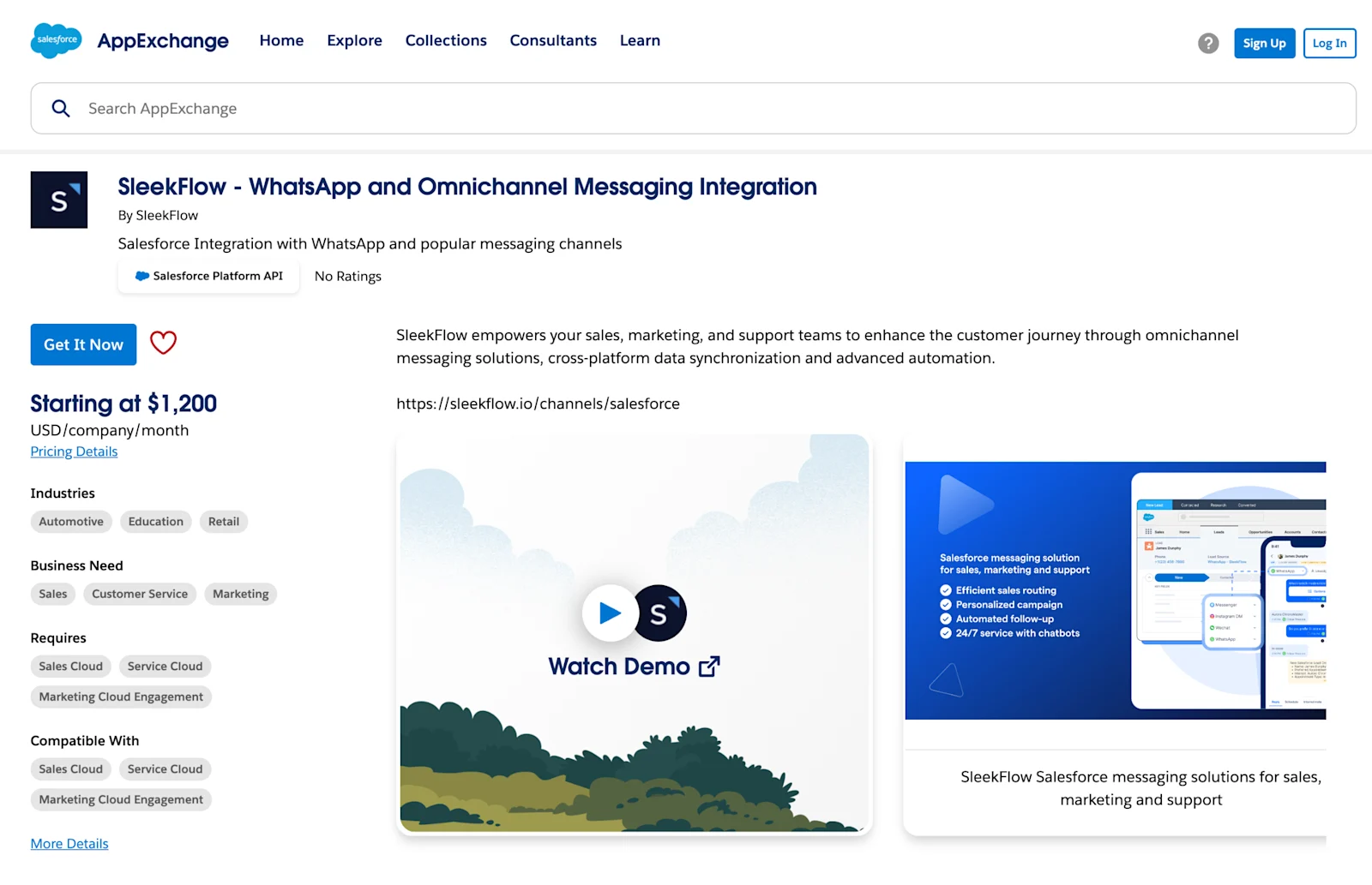 salesforce Appexchange listing