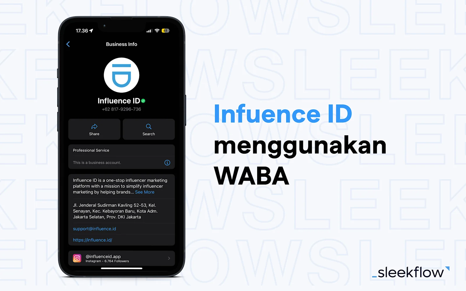 Influence ID menggunakan WABA