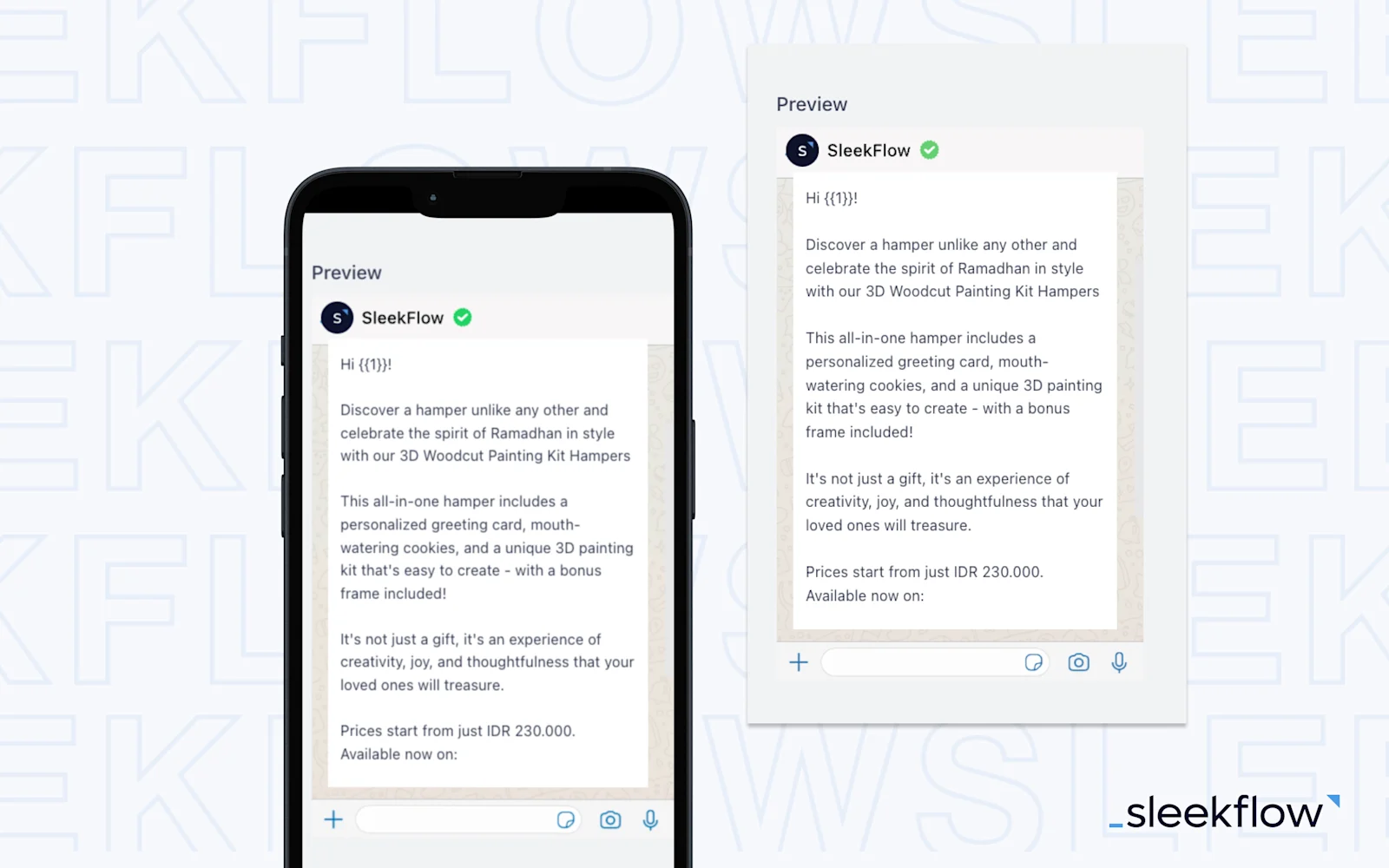 Contoh otomasi broadcast message 