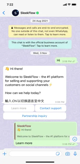 WhatsApp reply buttons/ WhatsApp 一鍵回覆按鈕