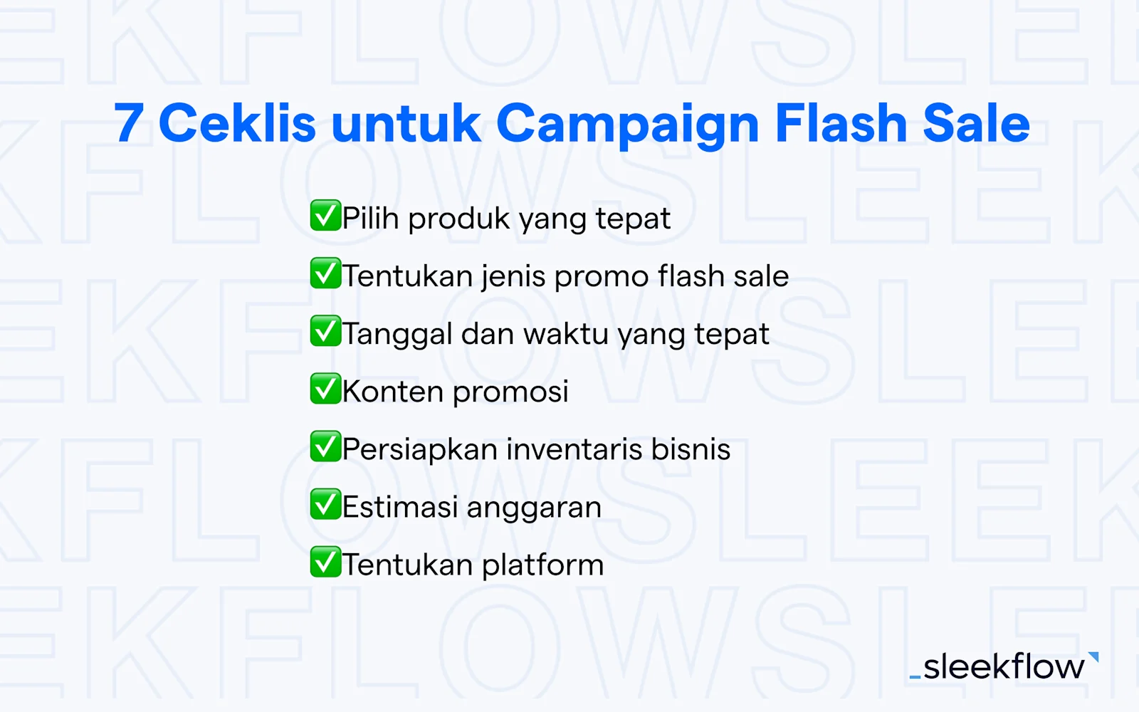 7 Ceklis untuk Campaign Flash Sale