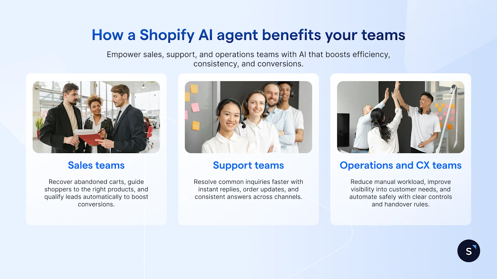 How a Shopify AI agent benefits your teams