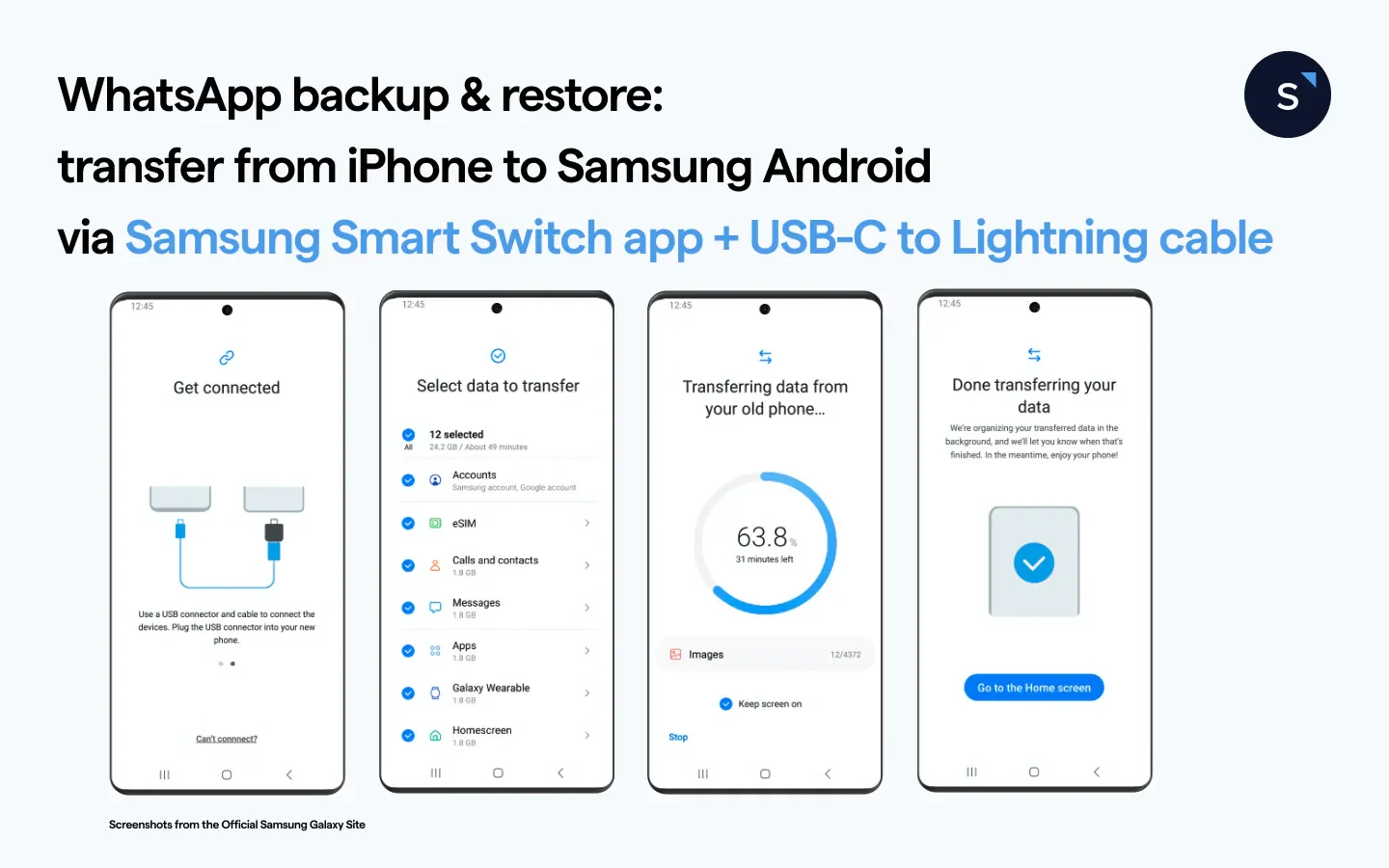 Backup de conversas do WhatsApp do iPhone para o Samsung Android