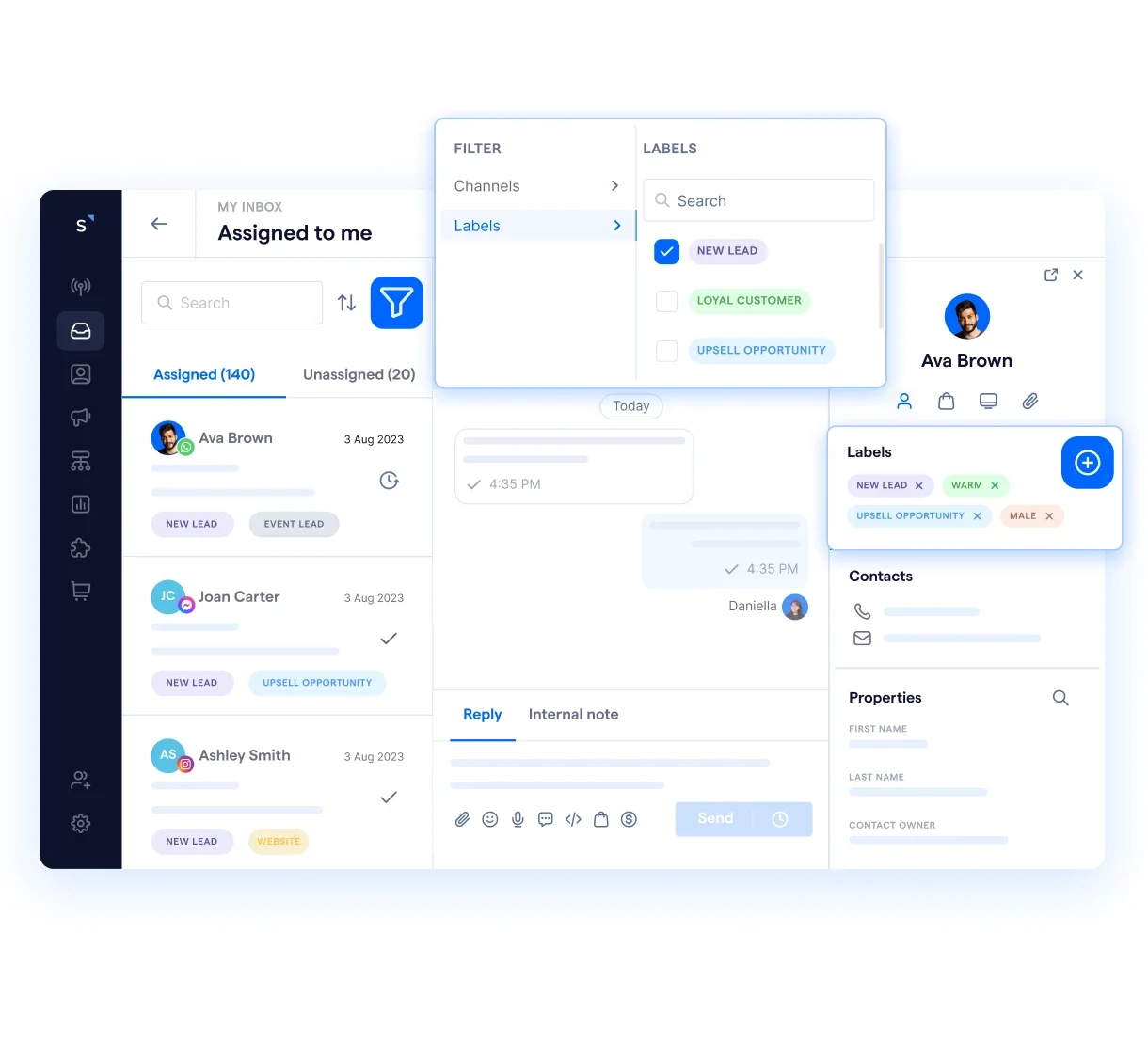 SleekFlow working as a social CRM