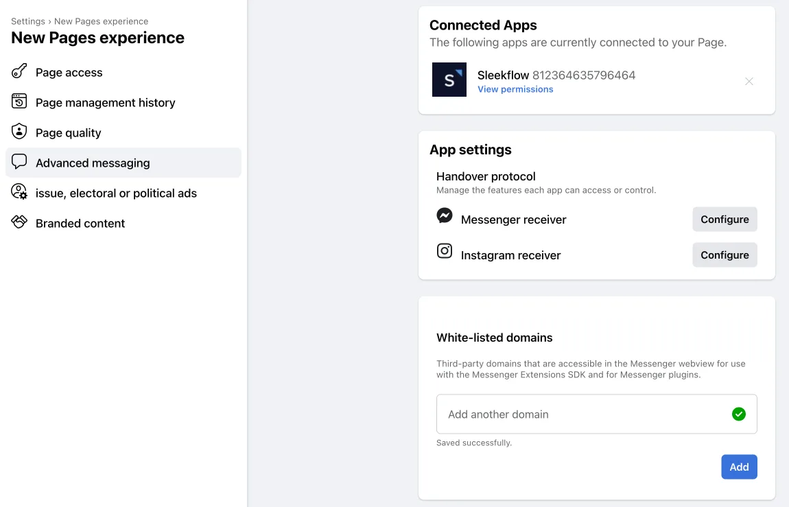 Link Facebook Page to SleekFlow