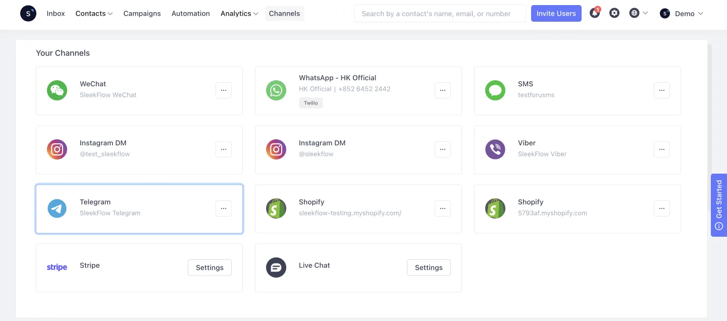 Connect Telegram for marketing on SleekFlow