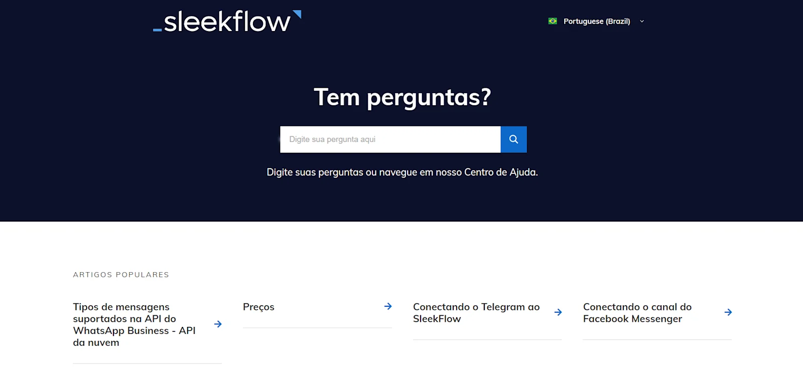 Help Center SleekFlow - PT BR