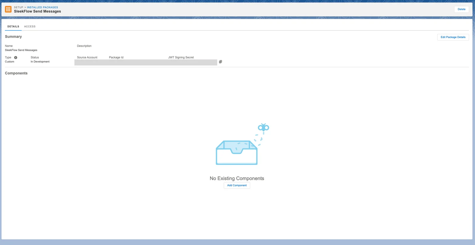 Add component for your SleekFlow Package on Salesforce