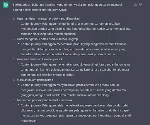 chatgpt customer service - jawaban untuk memahami customer journey