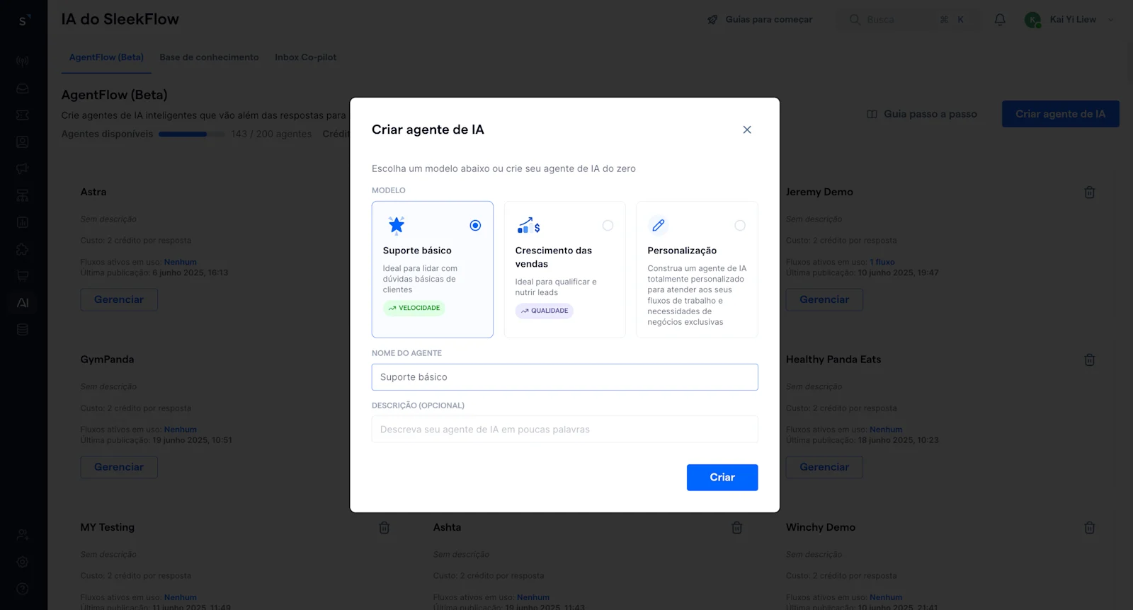 Templates agentes de IA