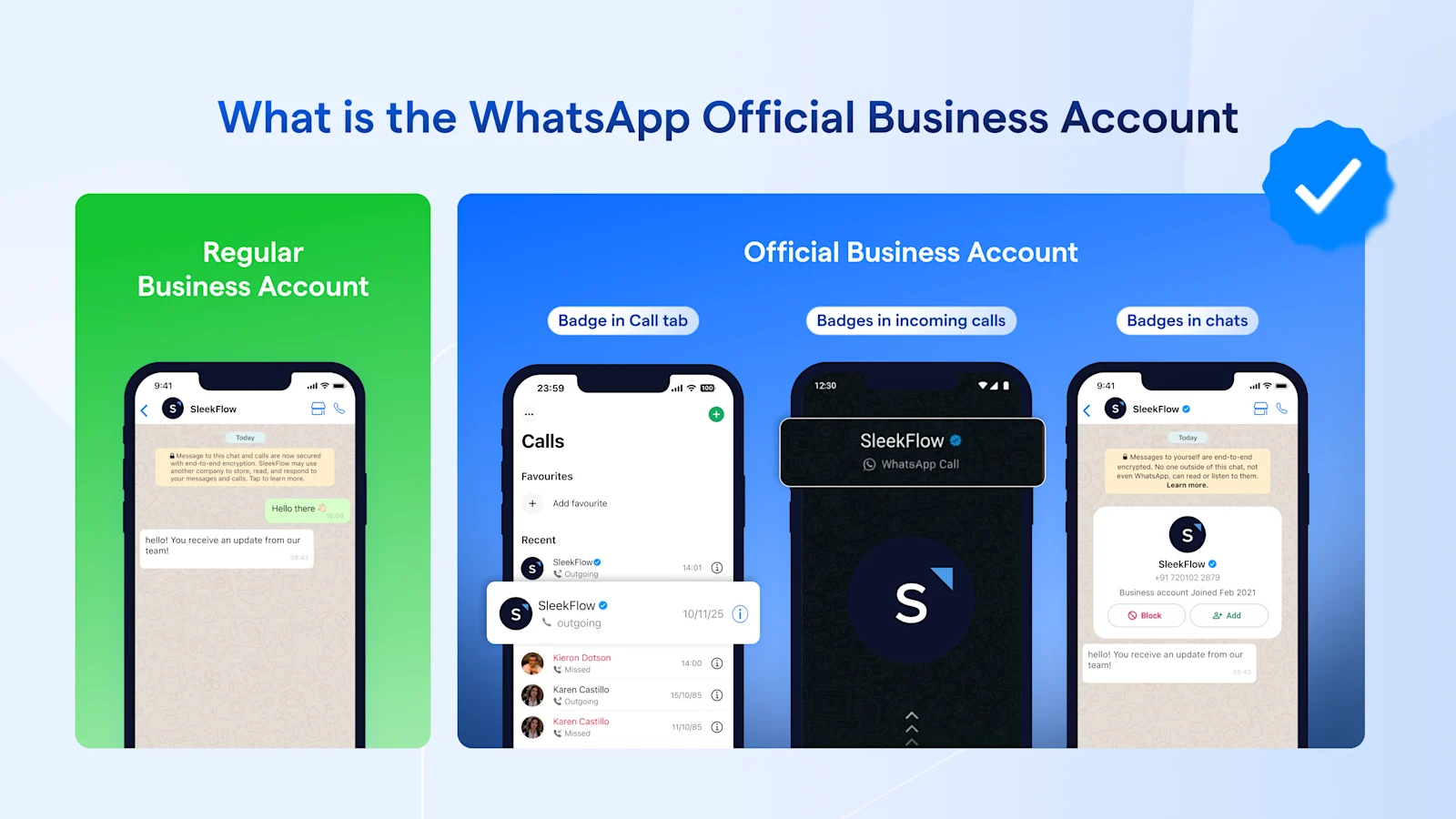 What is the WhatsApp Official Business account (OBA)? 