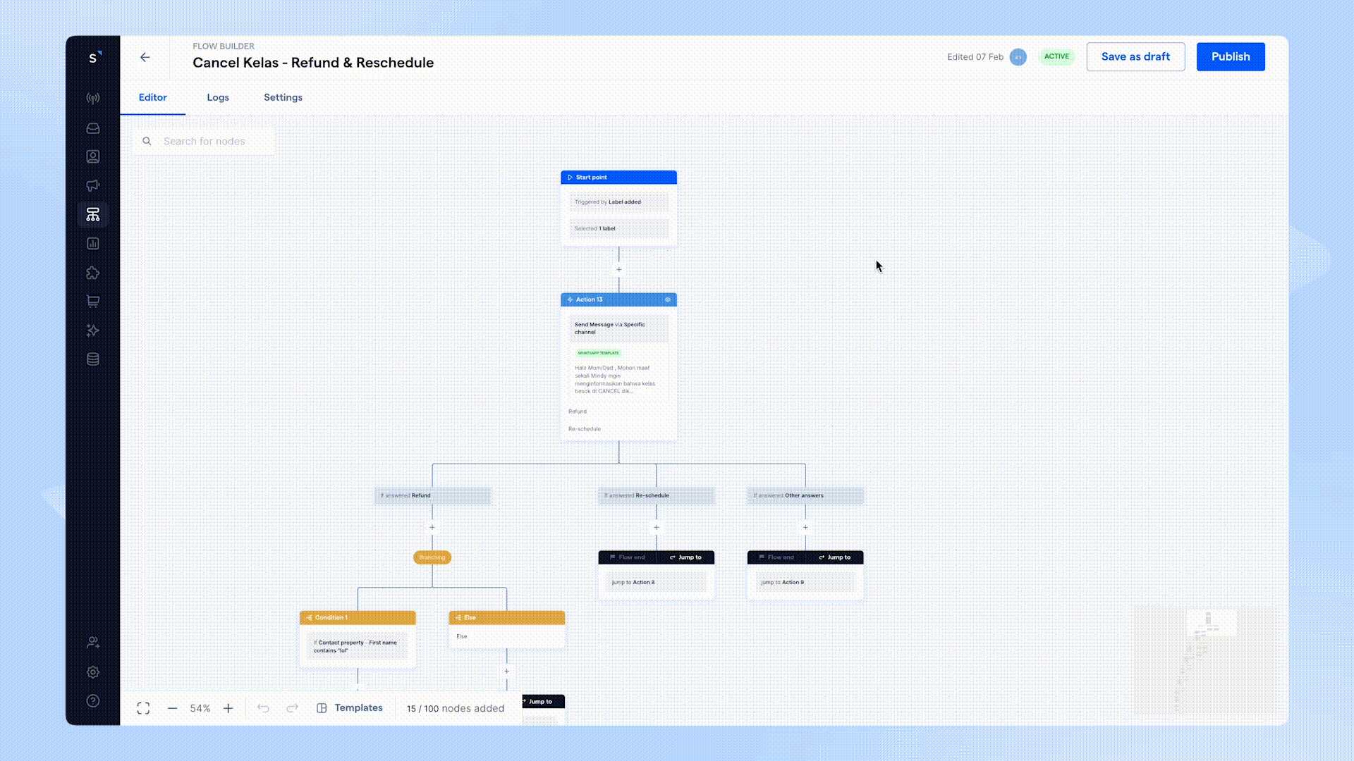 Kindy Cloud Flow Builder 