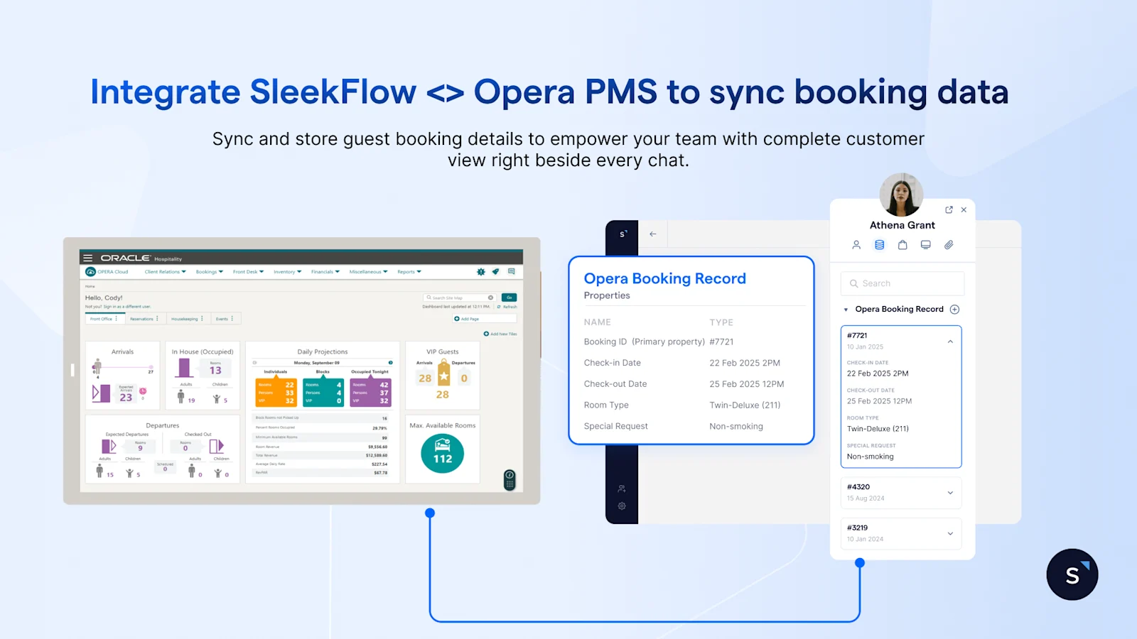 Integrate SleekFlow <> Opera PMS to sync booking data
