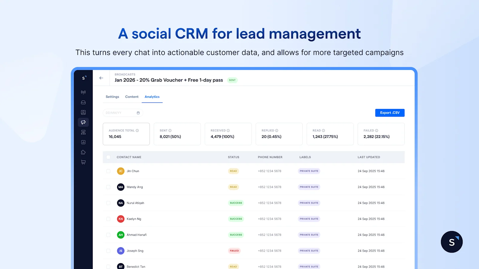 infinity8 using SleekFlow social CRM