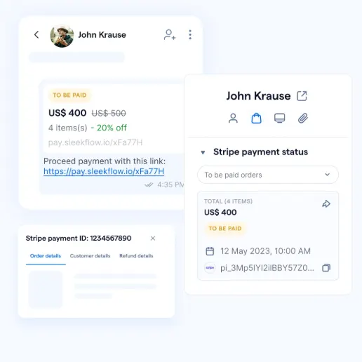 SleekFlow in chat payment link