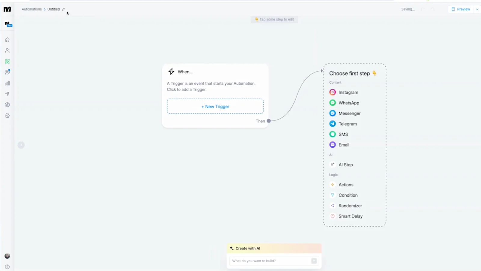 Manychat flow builderr