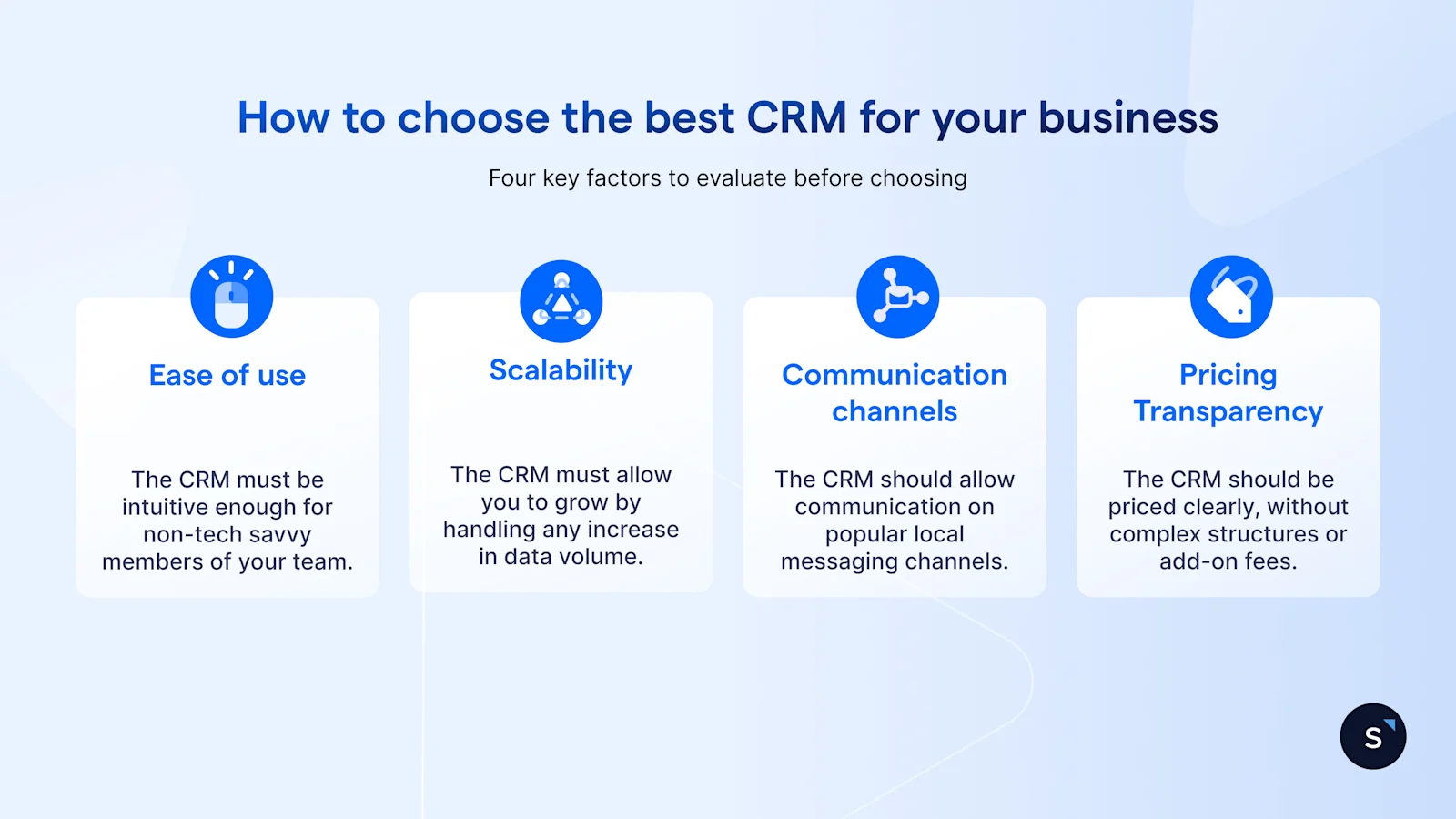 four ways to choose the best CRM for your business
