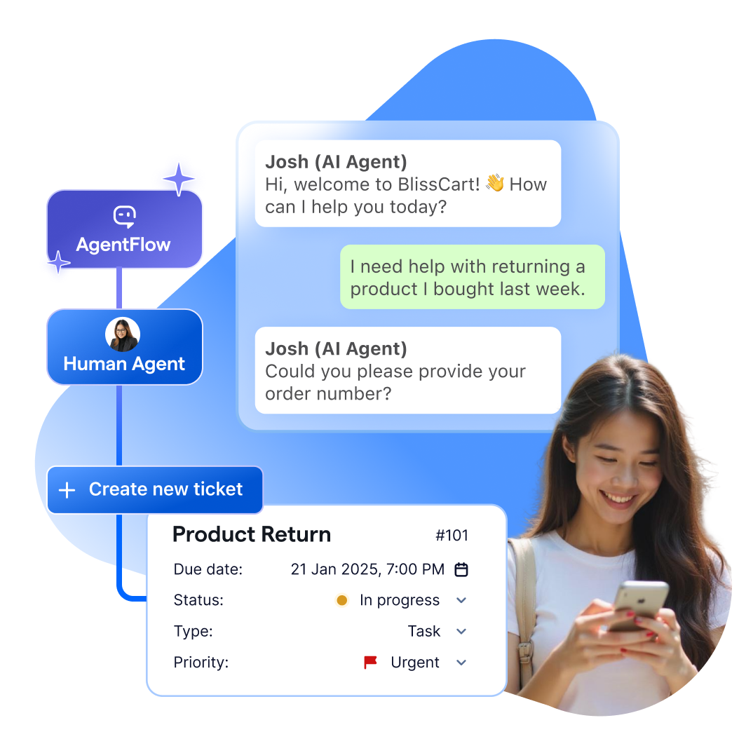 Support: 24/7 autonomous ticket resolution with AI Agents