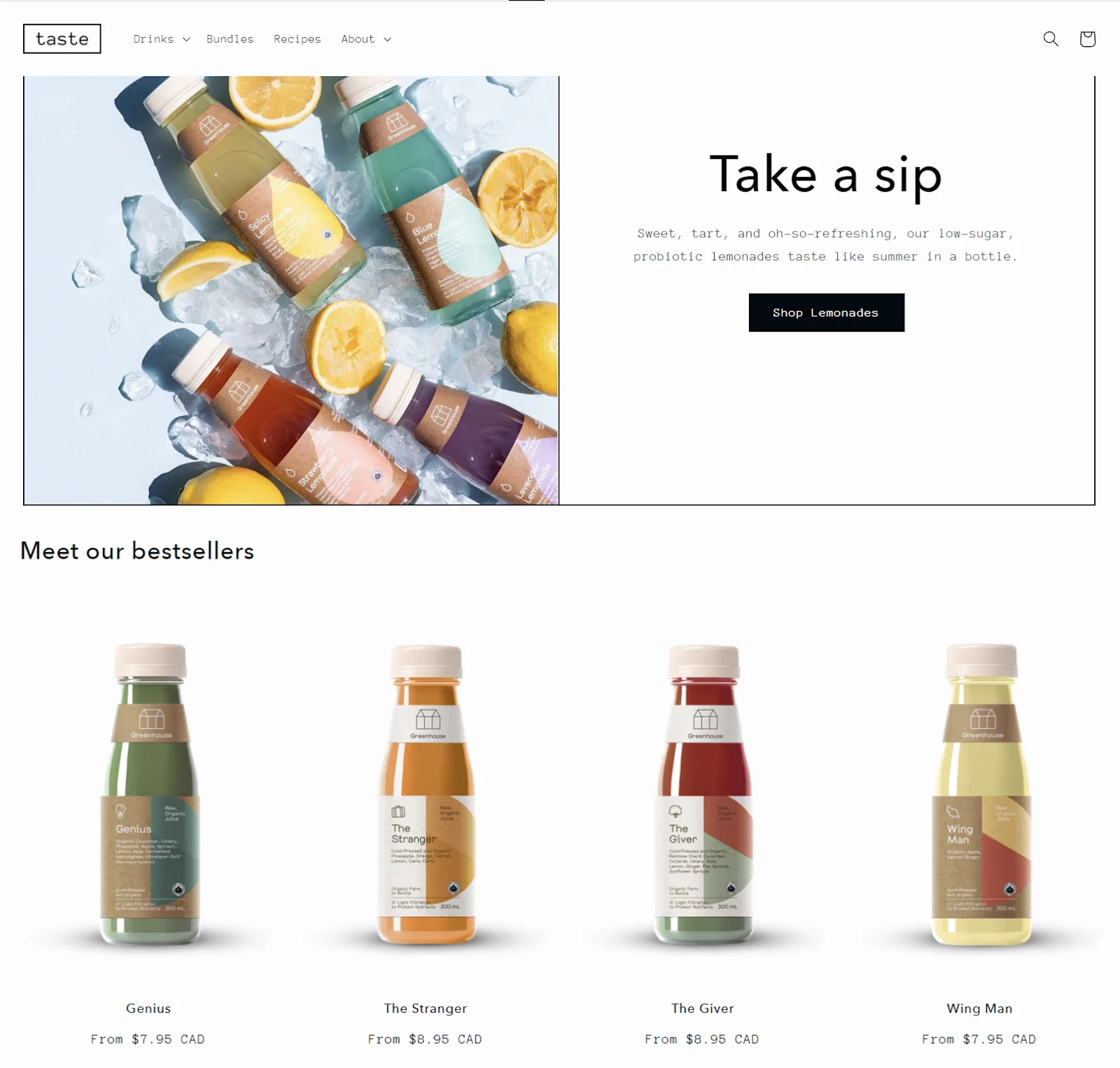 Shopify theme taste
