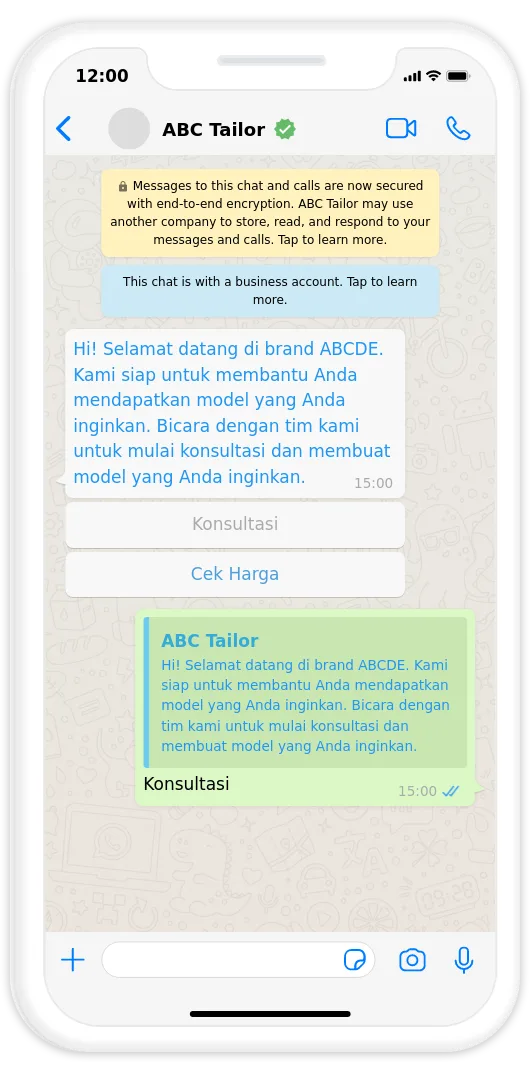 contoh pesan whatsapp butik fashion