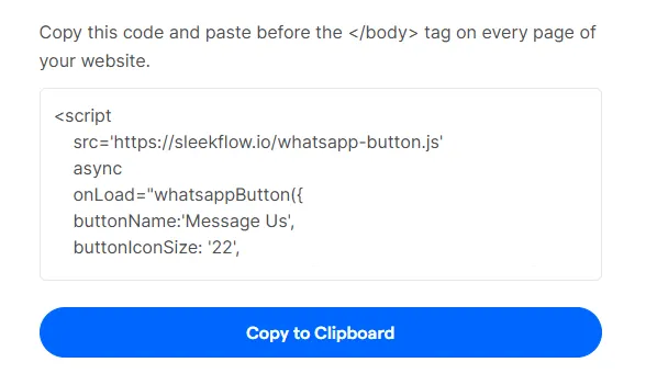 whatsapp widget code