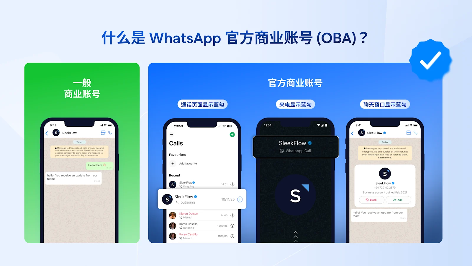 什么是 WhatsApp 官方商业账号 (OBA)？