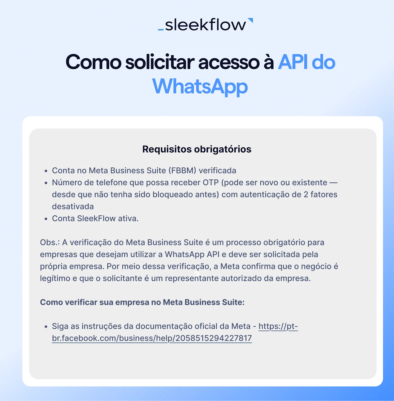 Requisitos solicitar API