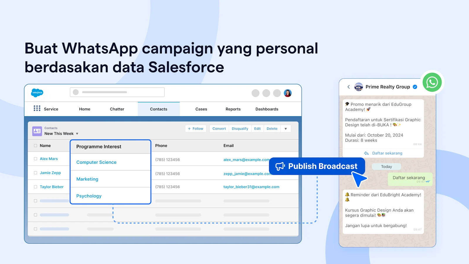 WhatsApp Campaign dengan Data Salesforce