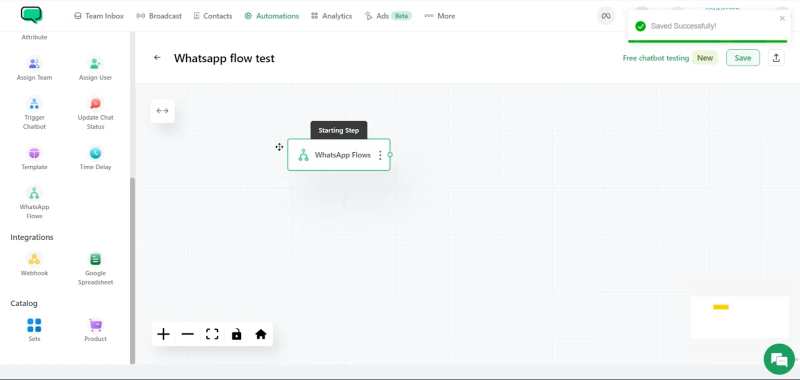 Wati WhatsApp Flow Test