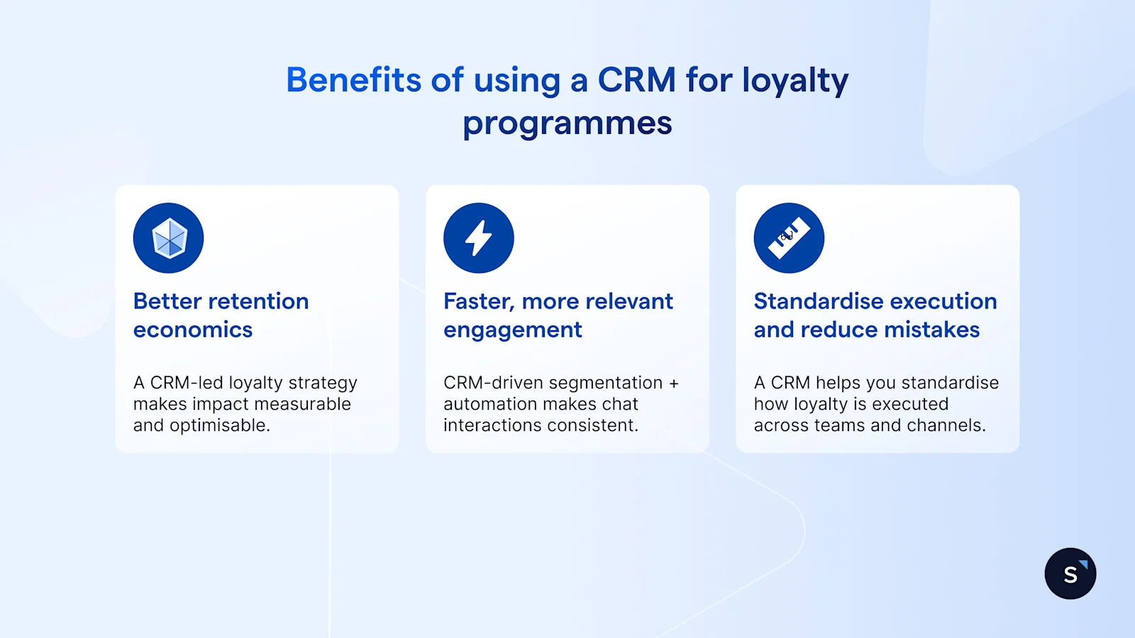 Benefits of using CRM for loyalty programmes